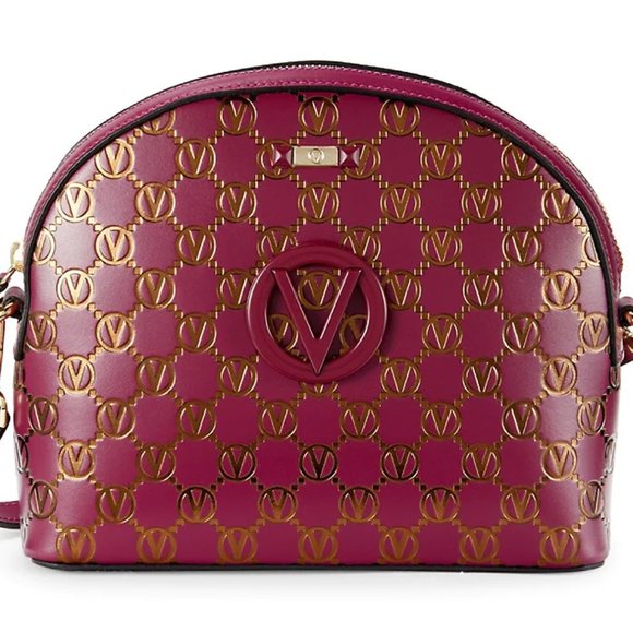 Valentino By Mario Valentino Handbags - SALE!  ✅ Valentino Diana Logo-Adorned Leather Bag Magenta / Gold ✨ NWT